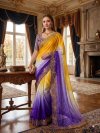 Morvi Fandy Satin Embroidery Work Saree